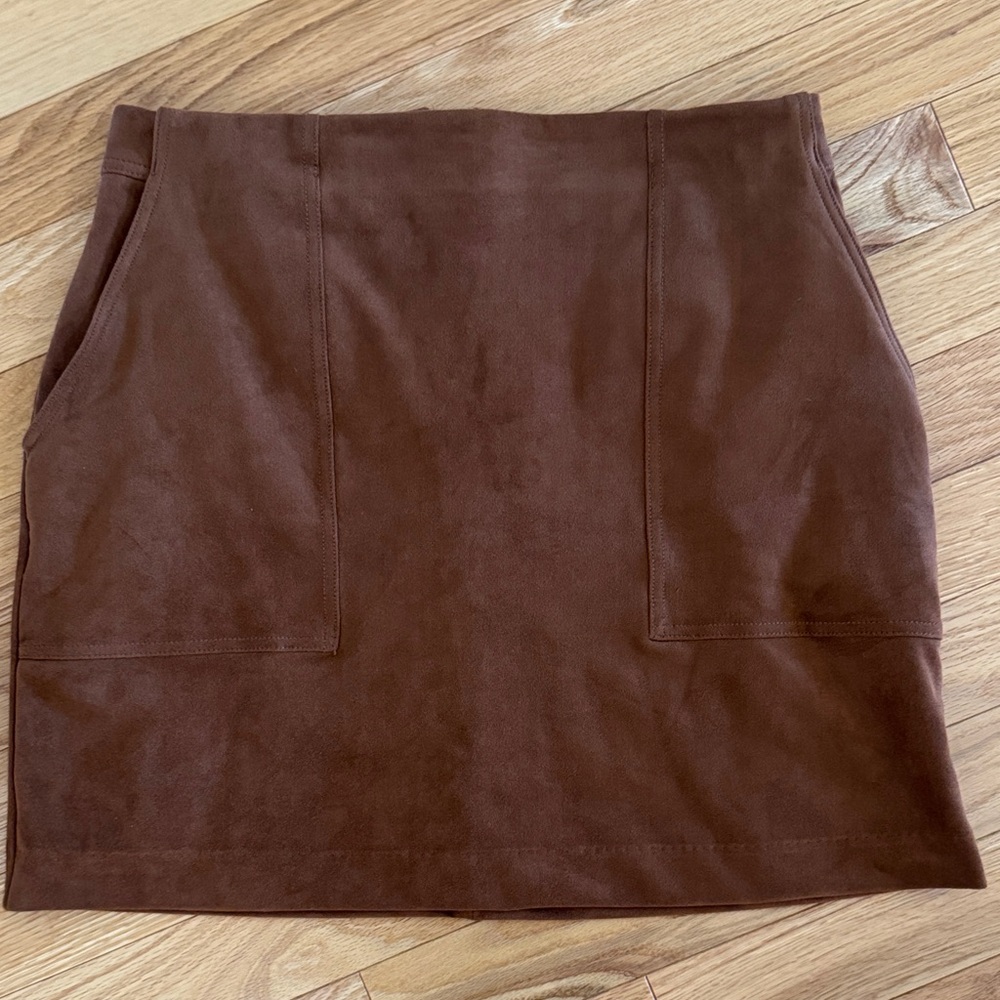 Banana Republic Chocolate Brown Suede Mini Skirt